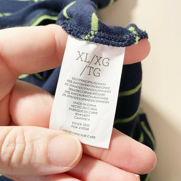 CAbi Navy and White Striped Short Sleeve Tee - Picture 7 of 7